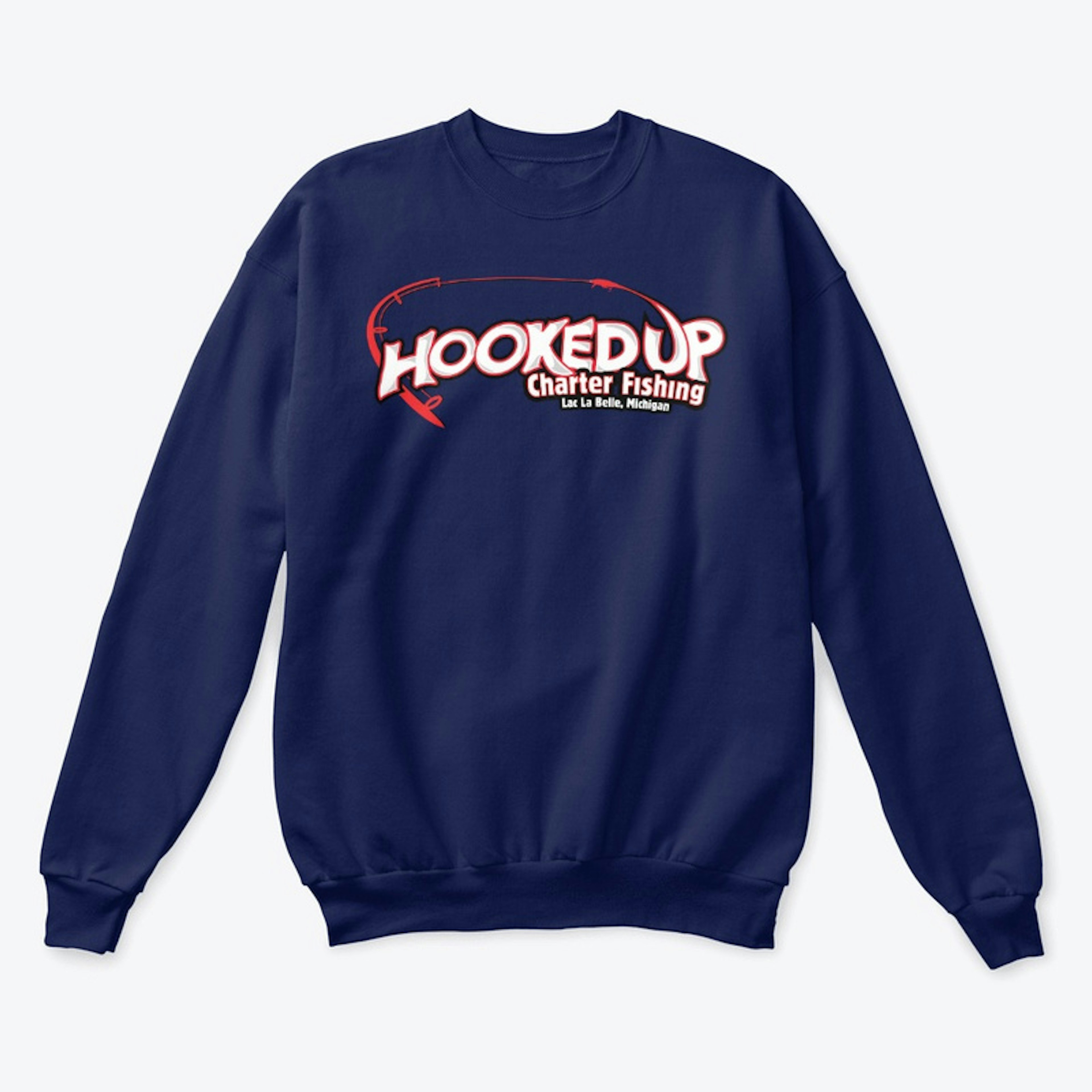 Hooked UP Charter Crew Neck 4 Color Logo