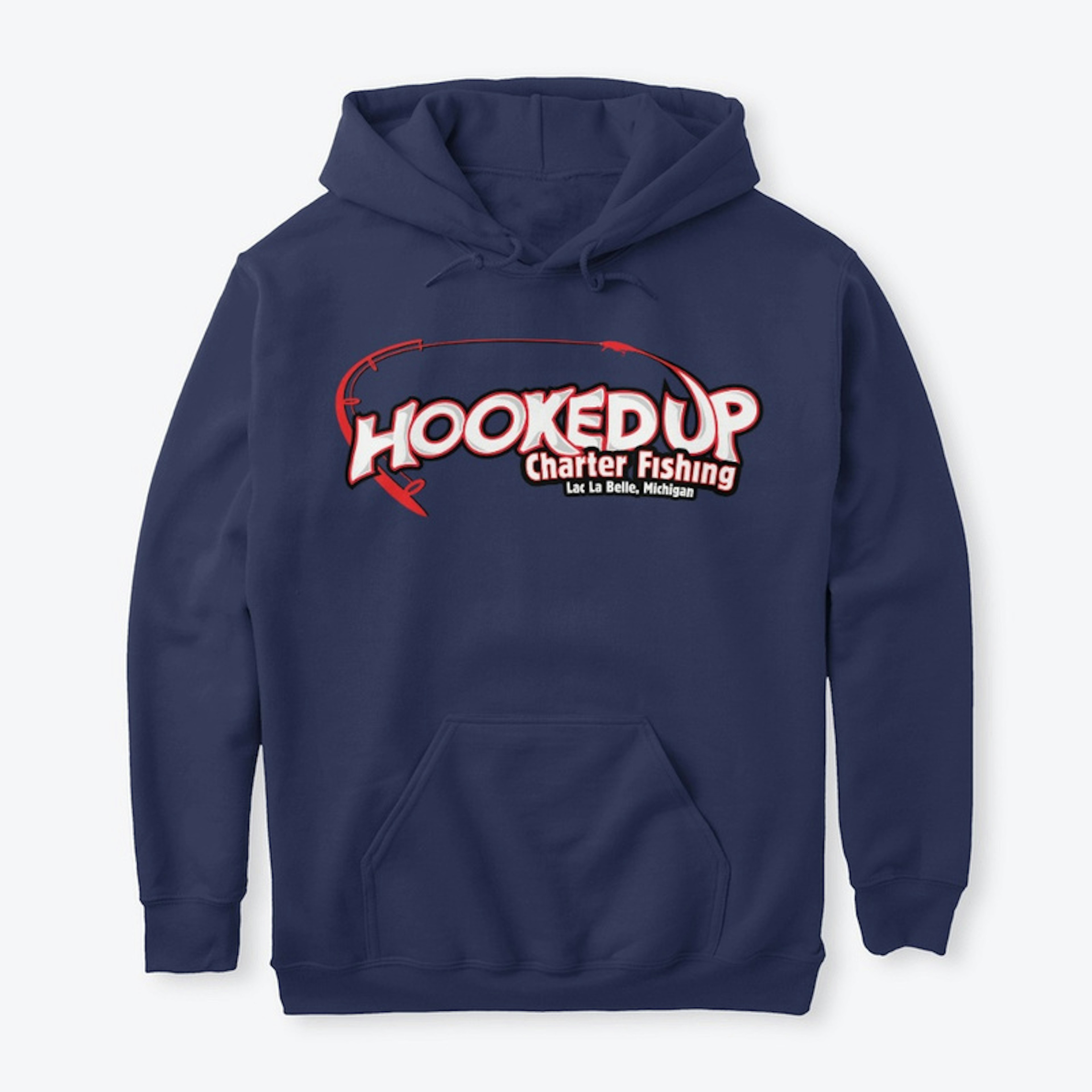 Hooked UP Charter Hoodie 4 Color Logo