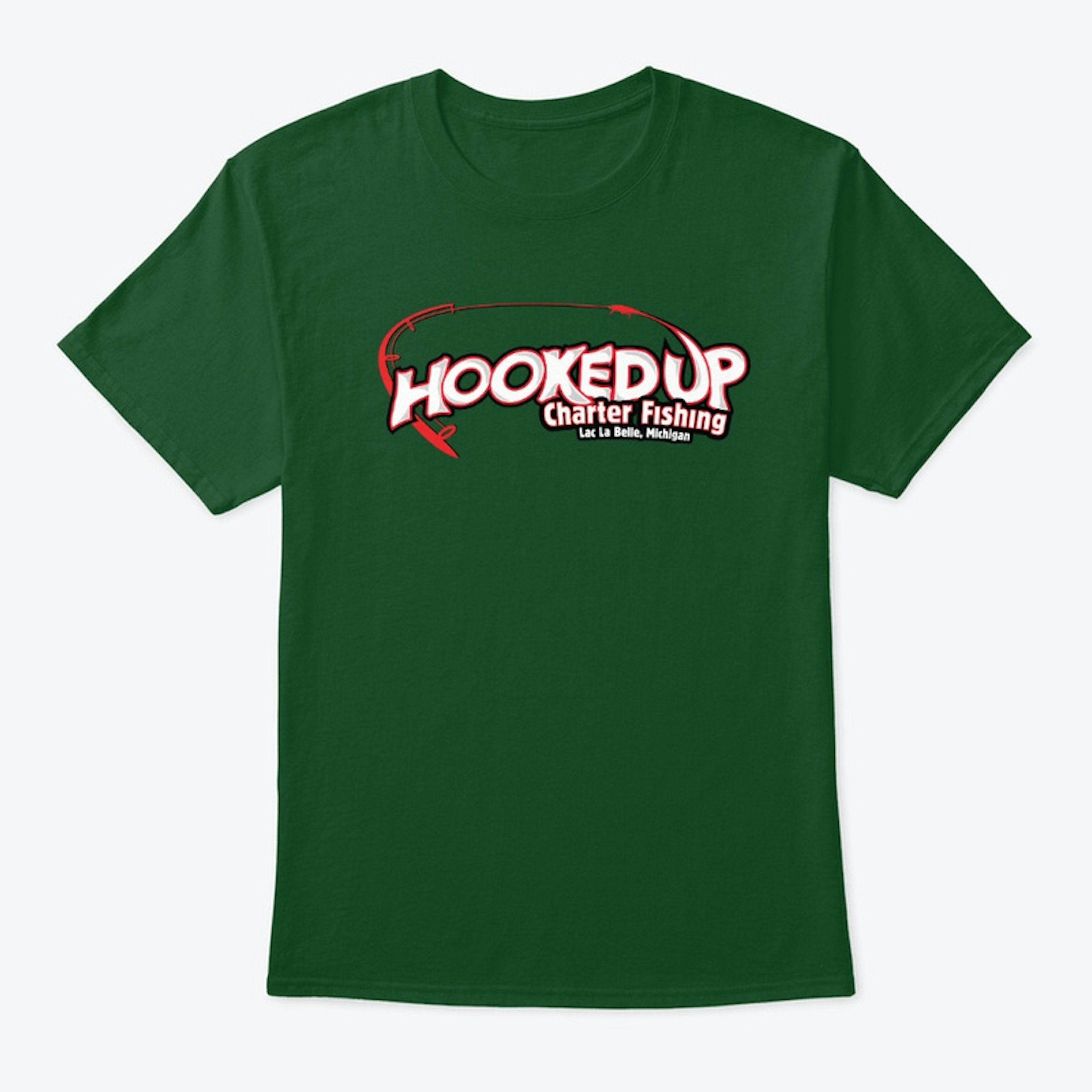 Hooked UP Charter Tee 4 Color Logo