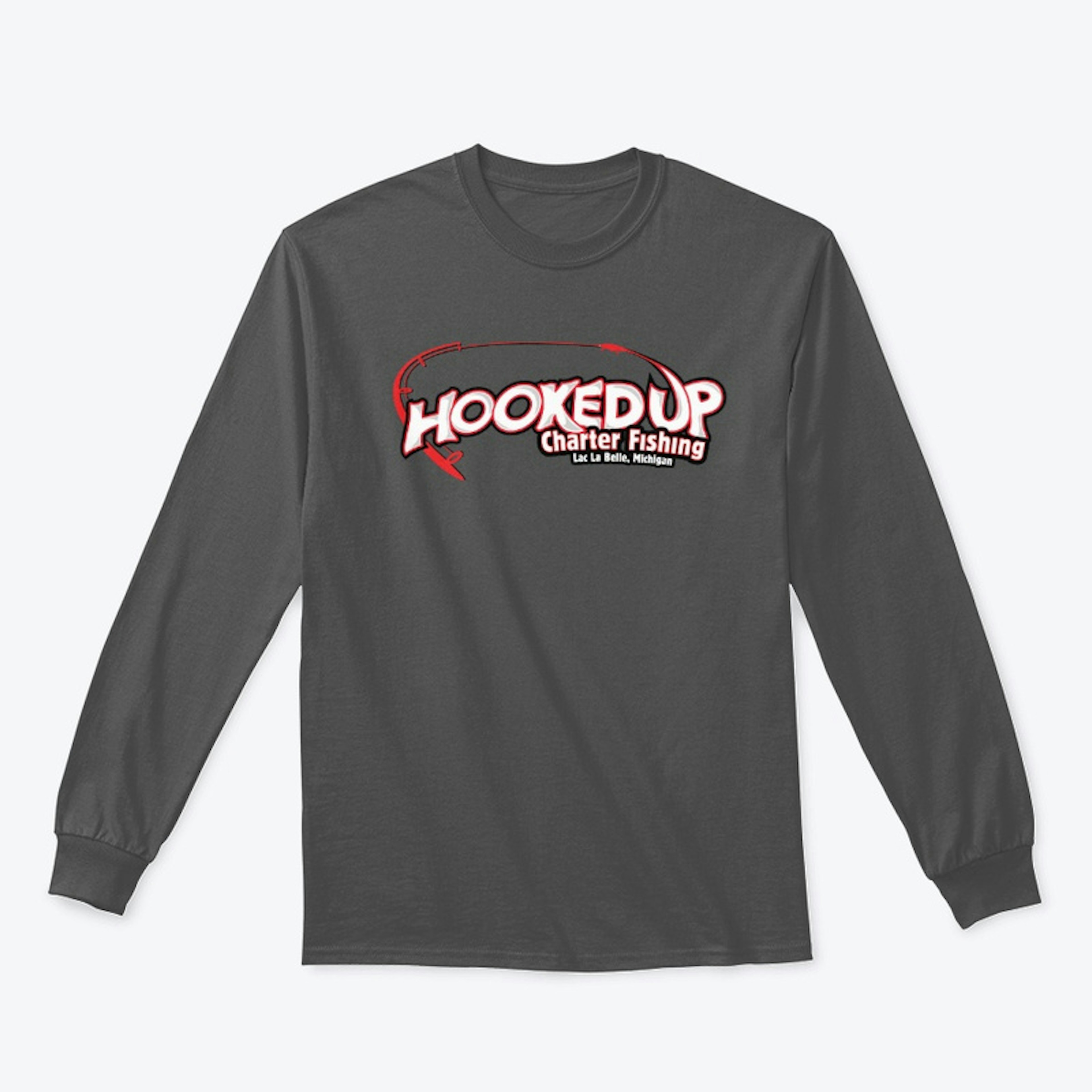 Hooked UP Charter L/S Tee 4 Color Logo