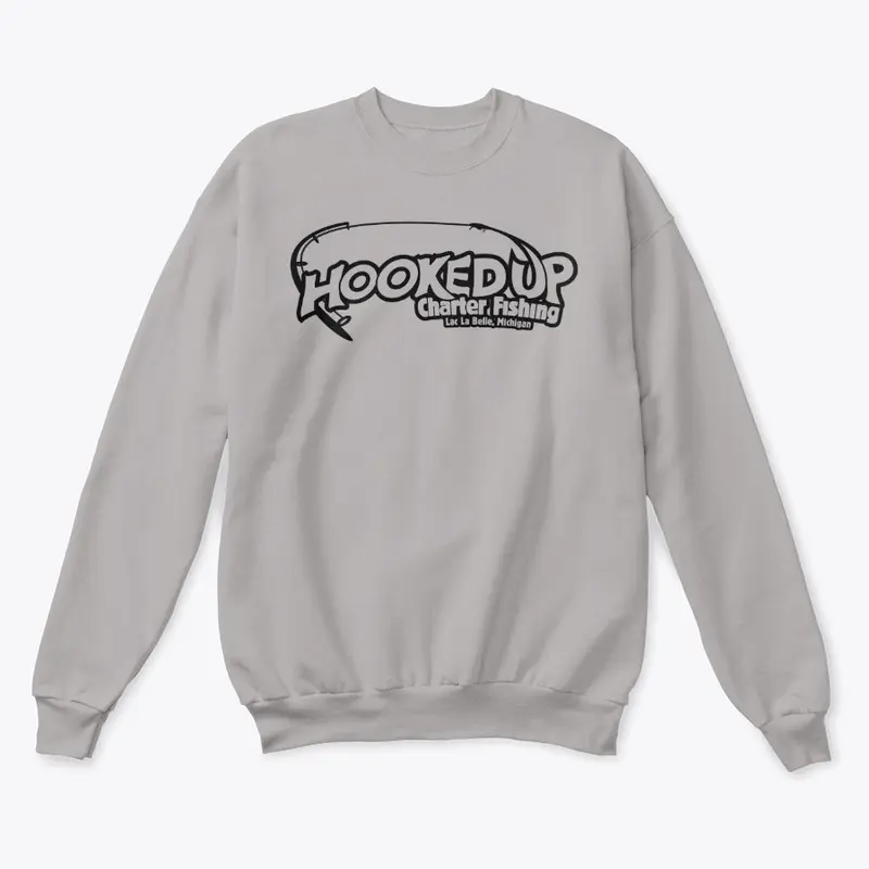 Hooked UP Charter Crew Neck Black Logo