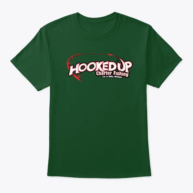 Hooked UP Charter Tee 4 Color Logo