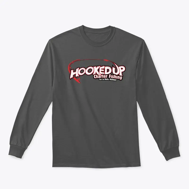 Hooked UP Charter L/S Tee 4 Color Logo