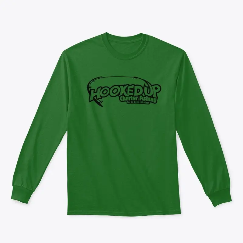 Hooked UP Charter L/S Tee Black Logo